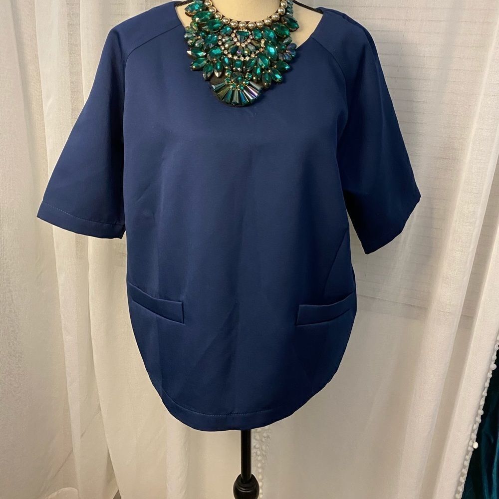 Marc by Marc Jacobs dark blue oversized blouse, M